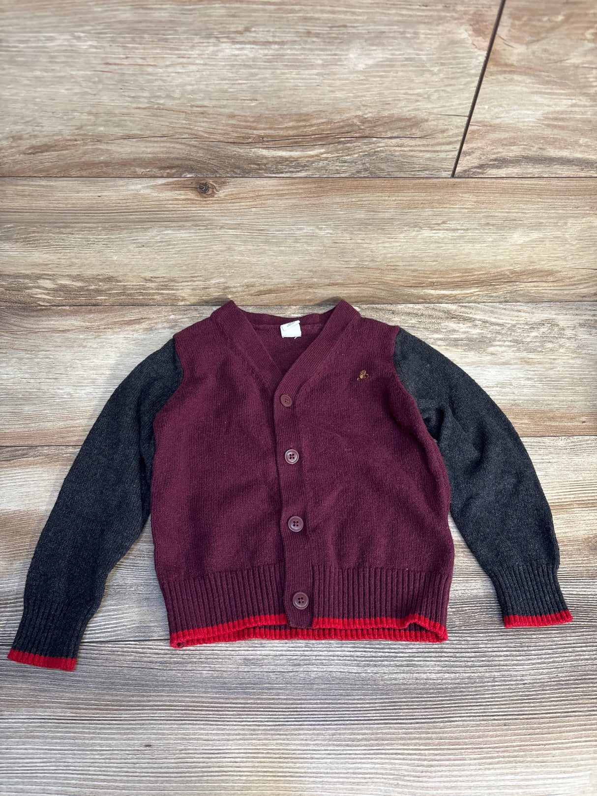 Baby Gap Colorblock Cardigan Sweater In Plum Padding Purple sz 4T