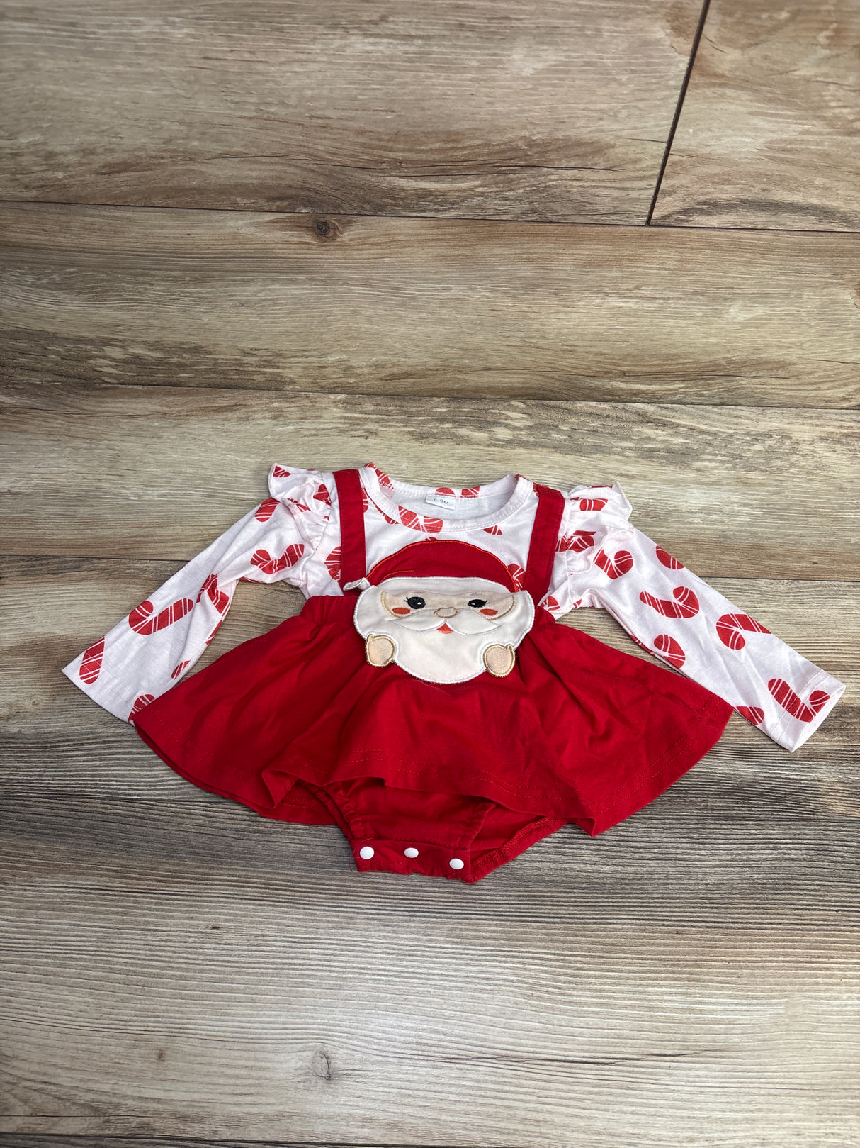 Santa Textured Bodysuit Dress Pink sz 6-9m
