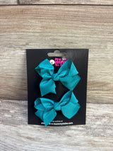 NEW Hair Bows 2pk Teal