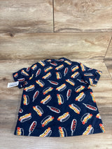 NEW Old Navy Button-Up Hot Dog Shirt Navy sz 4T