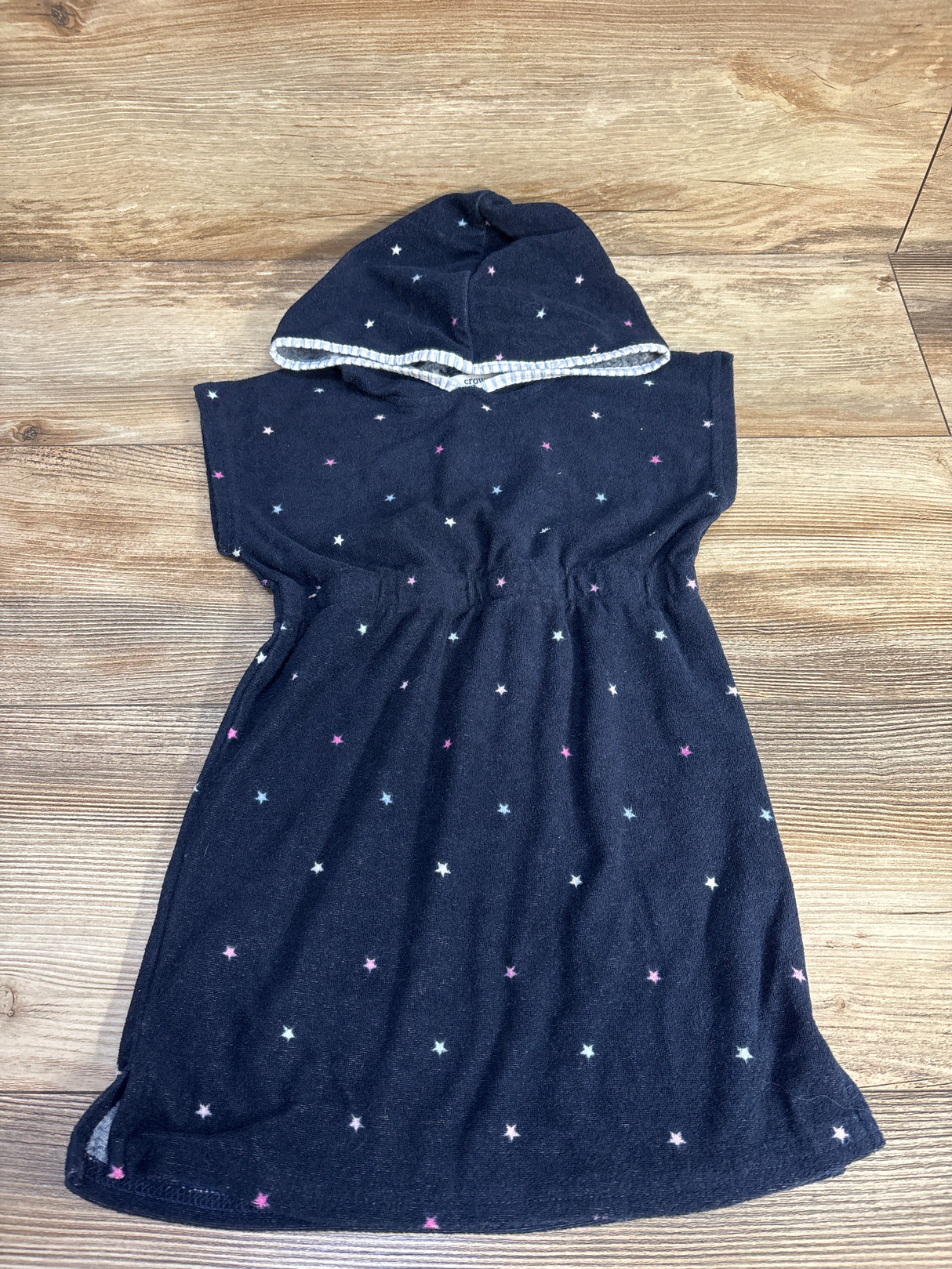 Crown + Ivy Kids Hooded Terry Cloth Swim Cover Up Navy sz 3T
