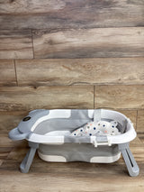 TPN Collapsible Baby Bathtub w/ Thermometer - Grey