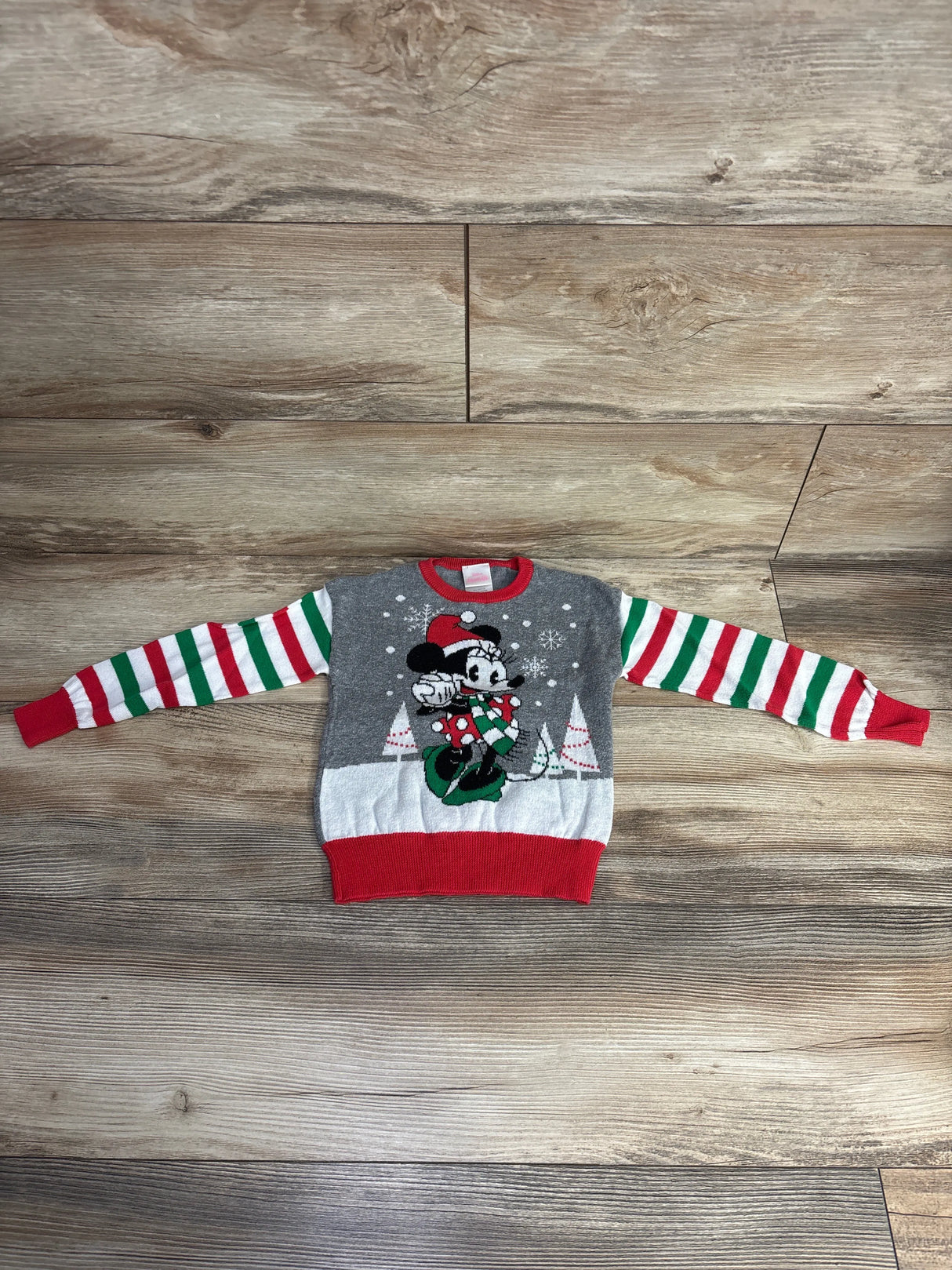 Disney Junior Christmas Mickey Mouse Sweater Grey sz 3T