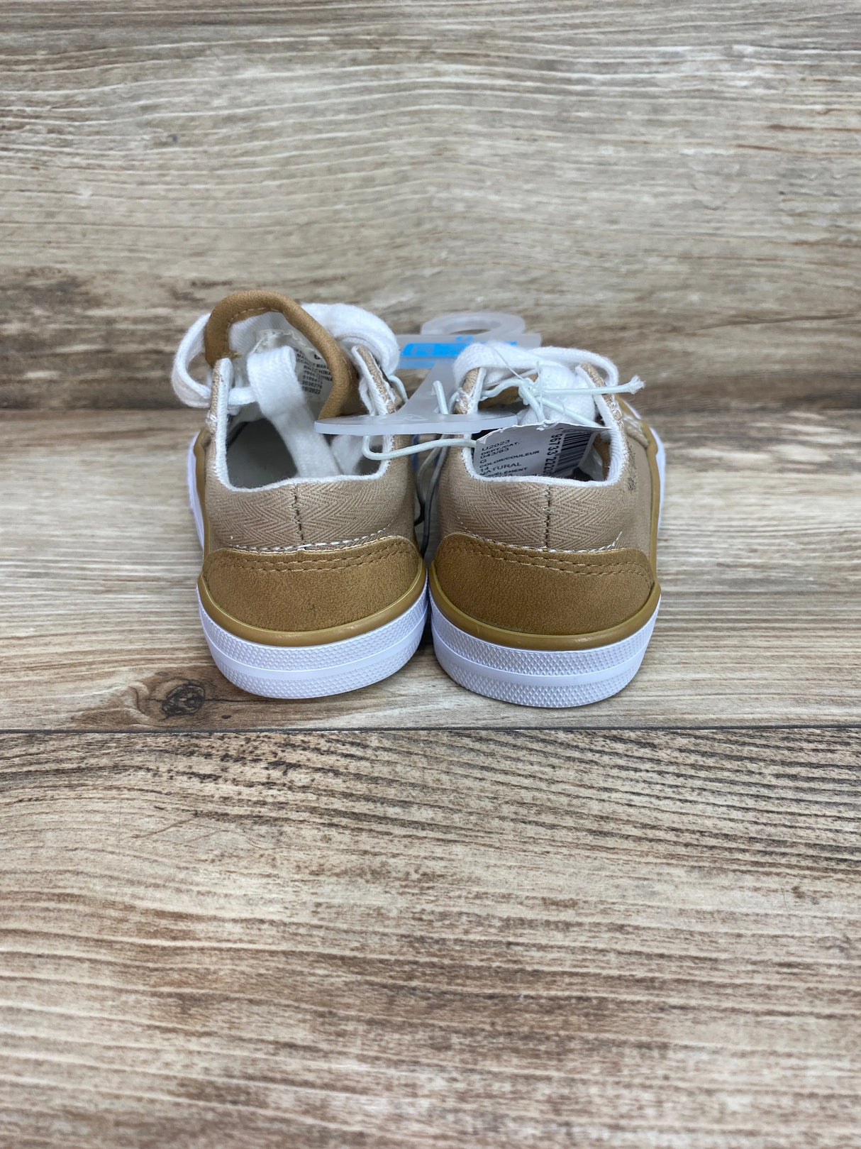 NEW The Children's Place Boys Canvas Low Top Sneakers Tan Sz 6c