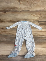 Magnetic Me Zebra & Star Print Footie Blue sz 6-9m