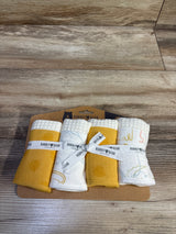 NEW Rabbit + Bear Organic 4pk Washcloths Yellow