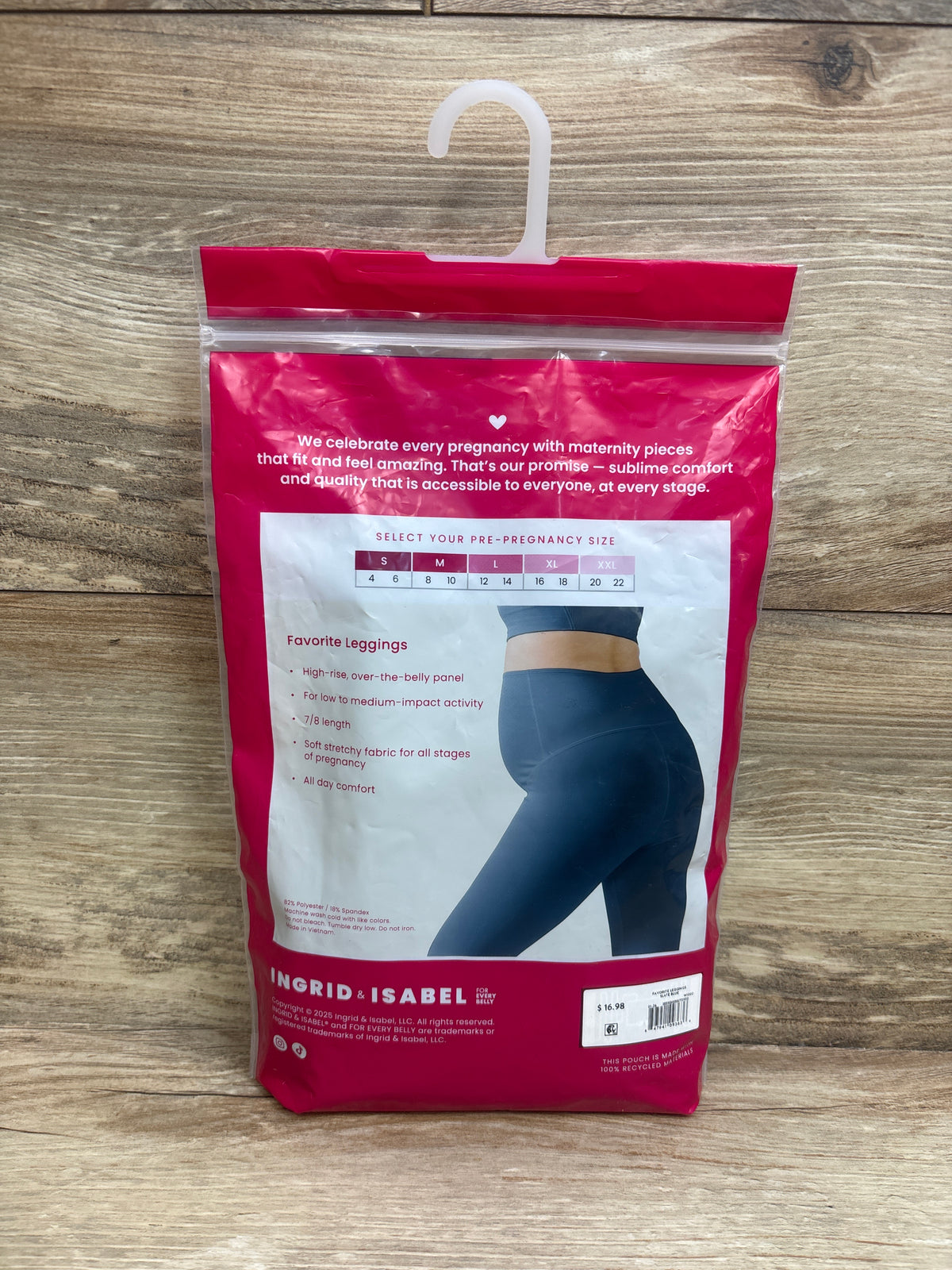 NEW Ingrid & Isabel For Every Belly Favorite Leggings Blue sz Large