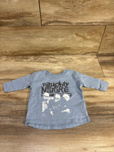 Cotton On Baby Naughty By Nature Shirt Blue sz 0-3m
