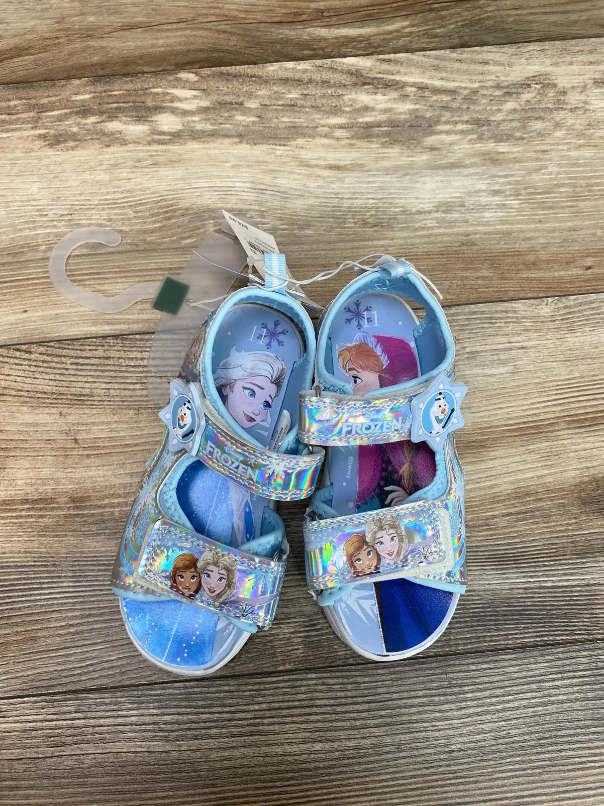 NEW Disney Frozen Adventure Ankle Strap Light Up Sandals Blue sz 11c - Me 'n Mommy To Be