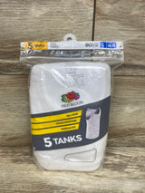 NEW Fruit of the Loom 5pk Tanks White sz Large 14-16