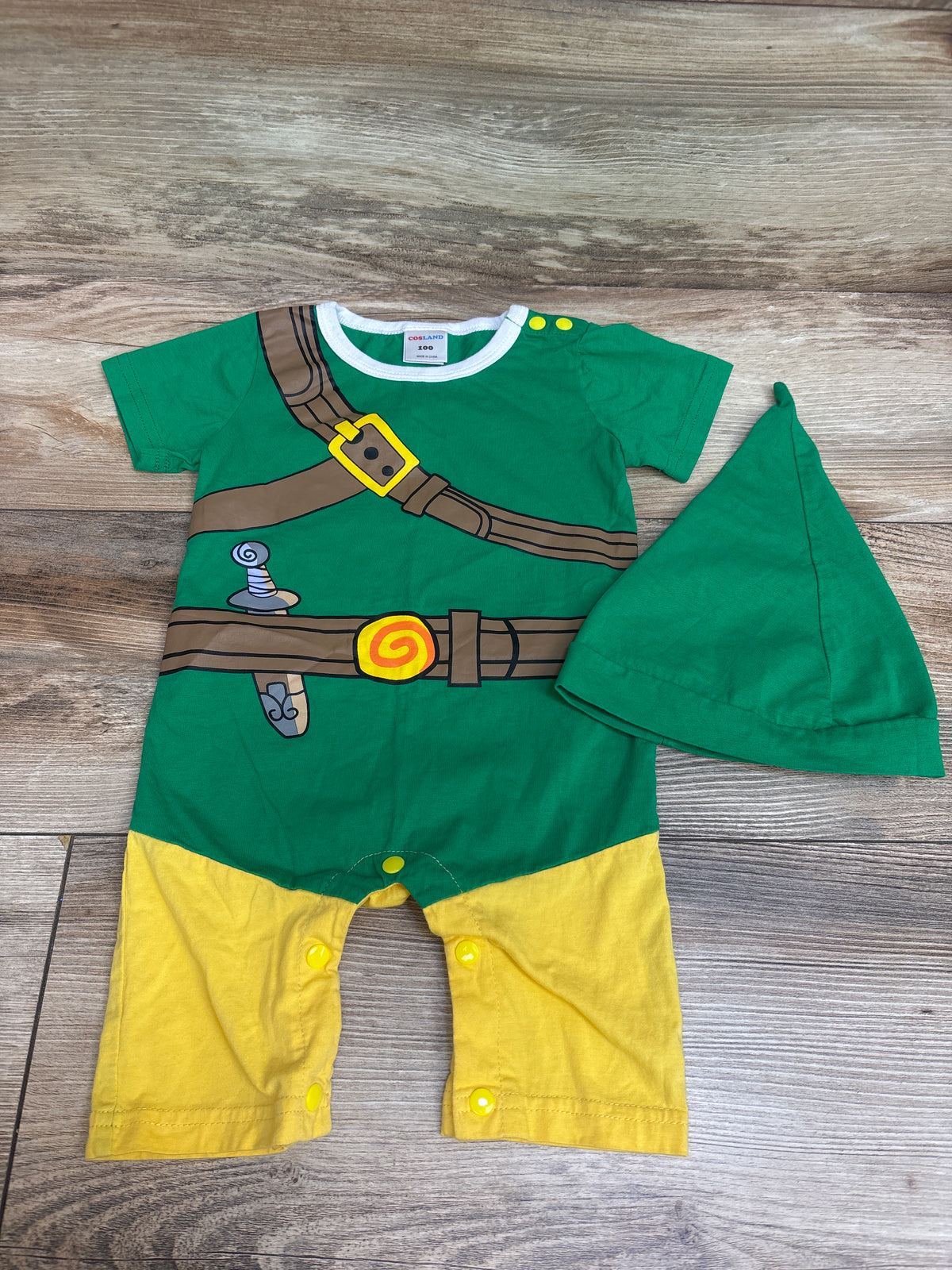 Cosland 2pc The Legend of Zelda Link Costume Green sz 18m