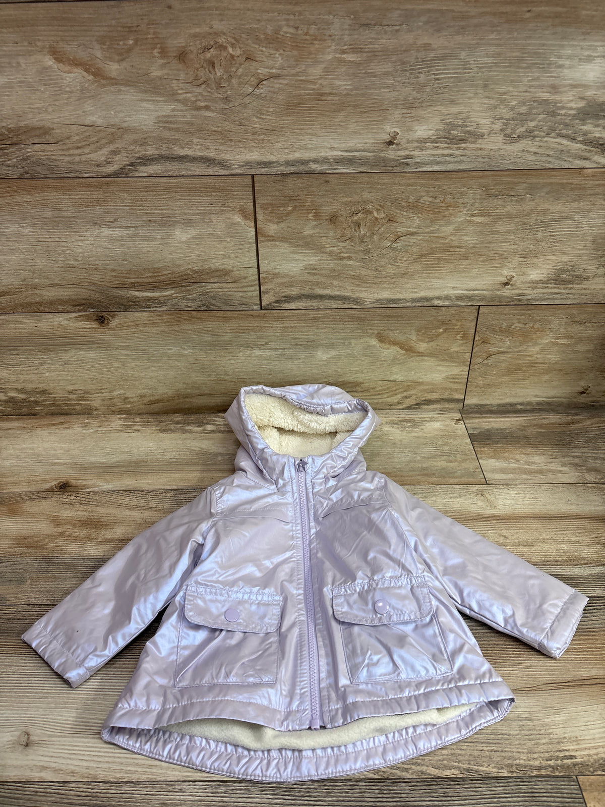 Carter's Metallic Lined Midweight Jacket Purple sz 18m