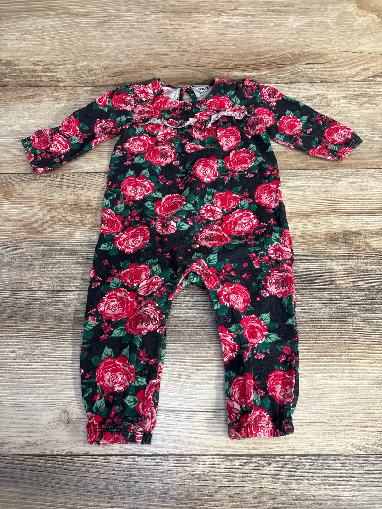 Bundles Floral Coverall Black sz 6-9m - Me n Mommy To Be