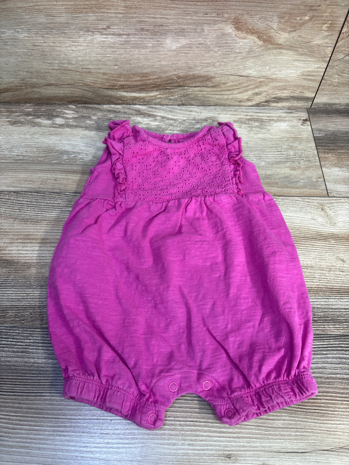 Just One You Eyelet Shortie Romper Pink sz 12m