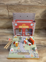 Mud Pie Wooden Fire Station Playset 14pc