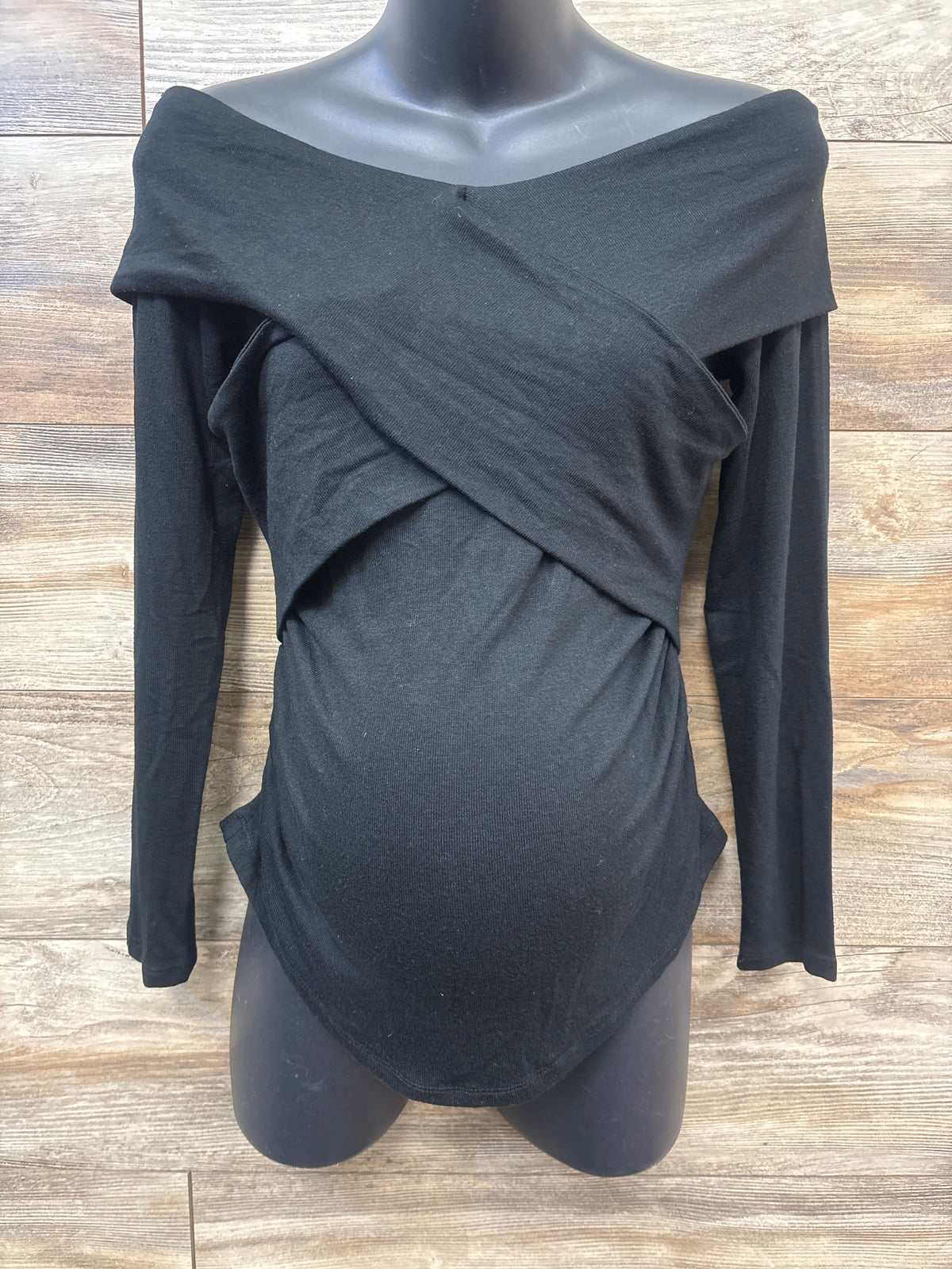 NEW Isabel Maternity Cross Front Top Black sz XS