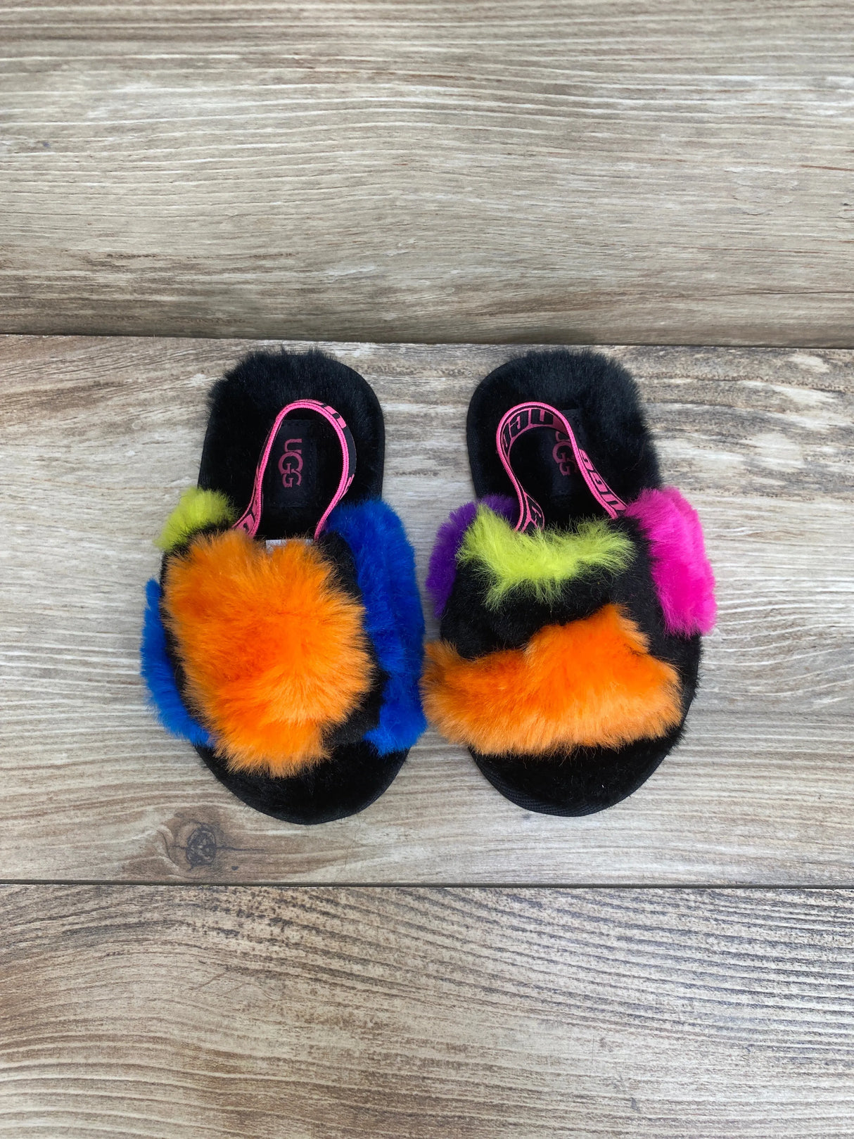 UGG Fluff Yeah Party Spot Slippers Sz 7c