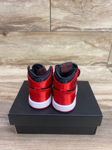 NEW Air Jordan 1 Retro High OG TD 'Satin Bred' Sneakers sz 5c