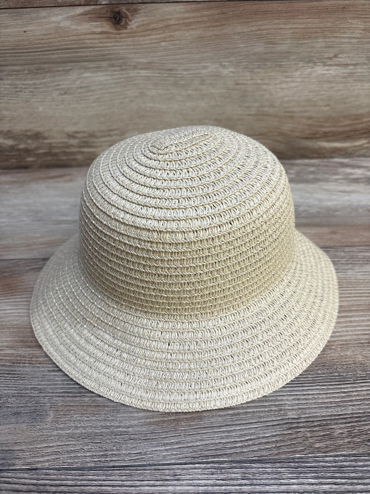 Straw Bucket Hat Beige One Size