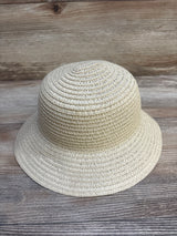 Straw Bucket Hat Beige One Size