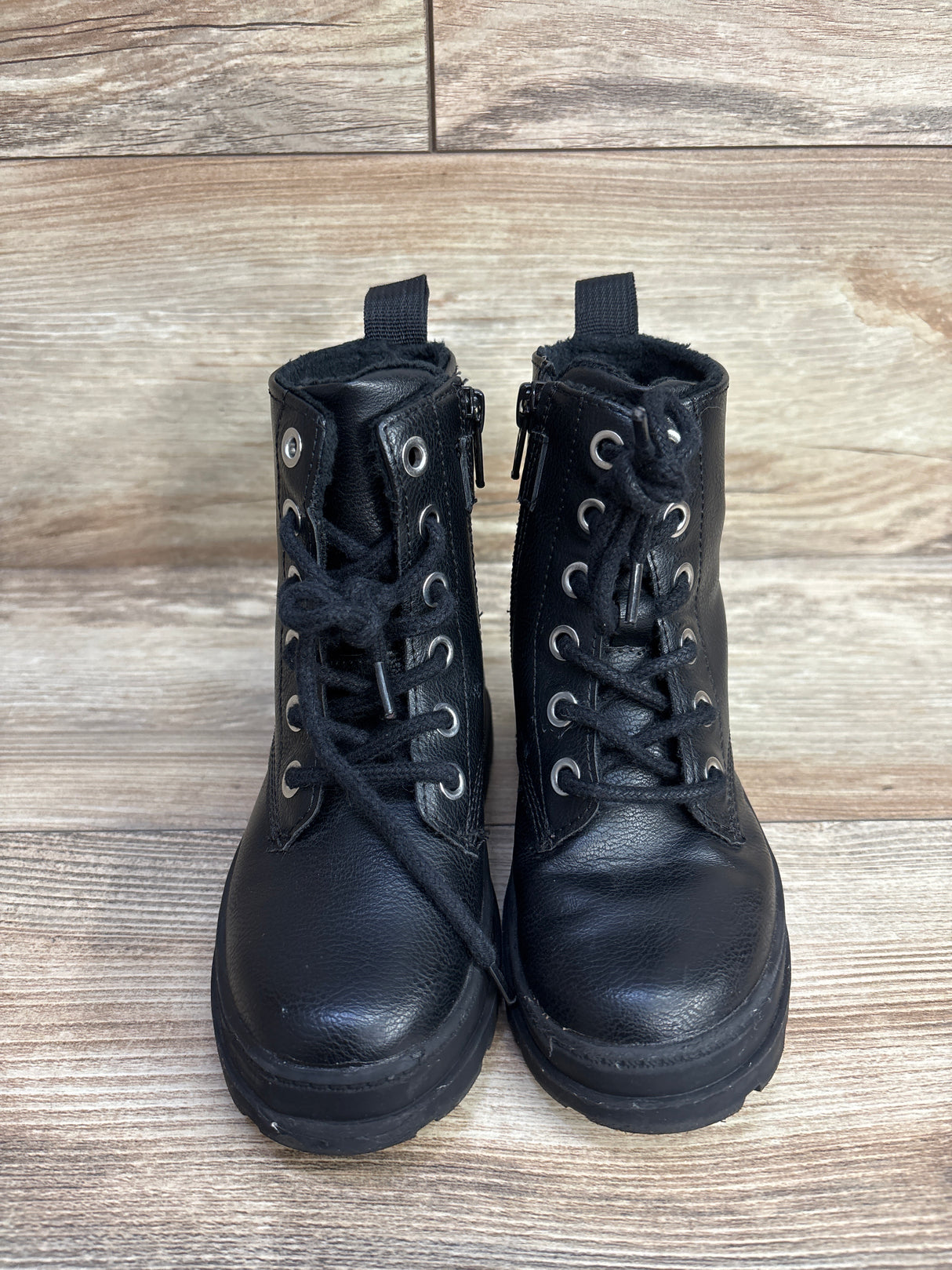H&M Lace Up Boots Black sz 10c