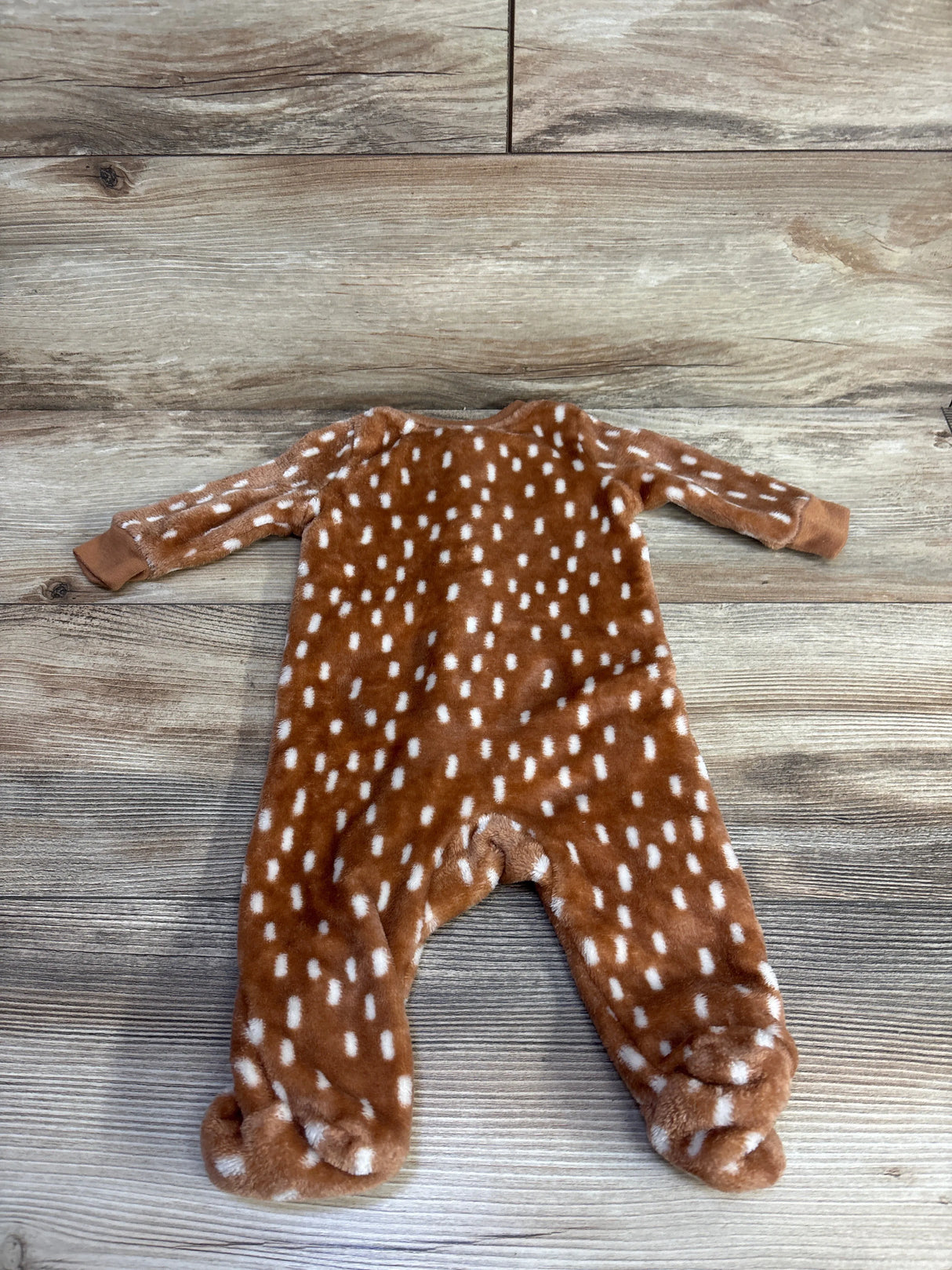 North Pole Plush Reindeer Sleeper Brown sz 3m