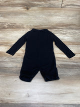 Baby Basics Naked Wardrobe Black Mock Neck Sculpt Romper sz 12m