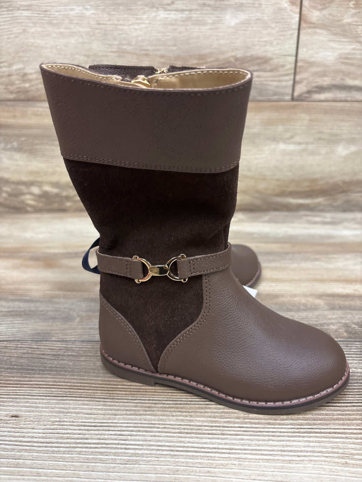 NEW Janie & Jack The Leather Riding Boots Brown sz 9c