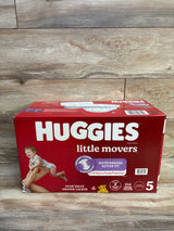 NEW Box of Huggies Little Movers Baby Disposable Diapers 104ct, Size 5