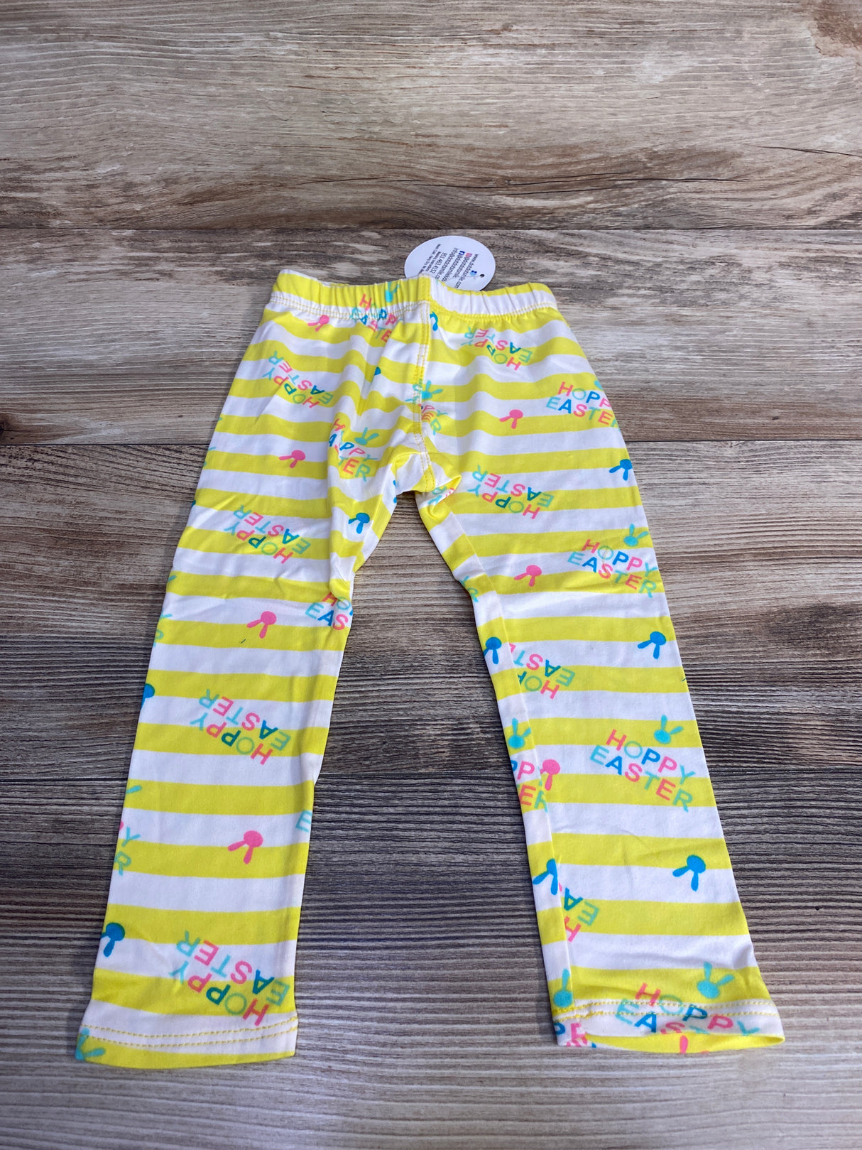 NEW Dot Dot Smile Hoppy Easter Leggings Yellow sz 2T