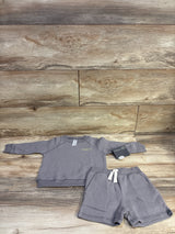 NEW Modern Moments 2pc Pullover Sweatshirt & Shorts Set Grey sz 12m