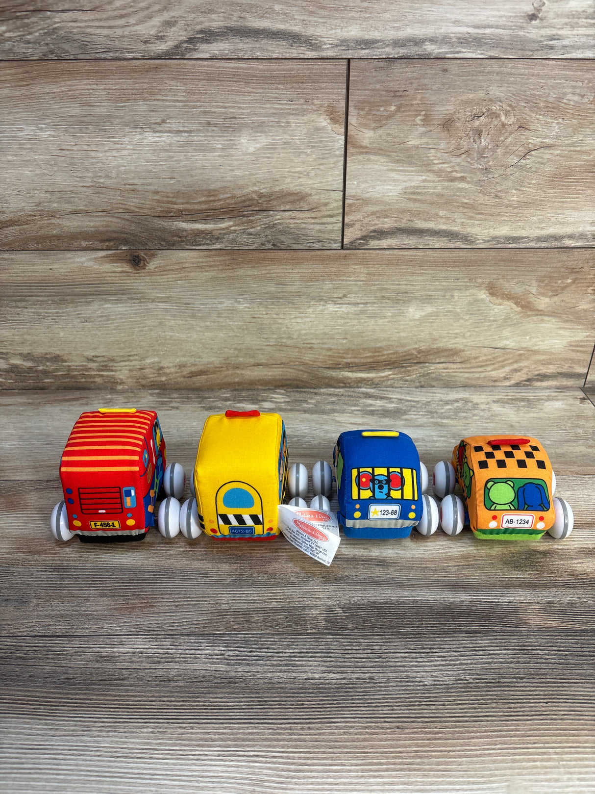 Melissa & Doug K's Kids Pull-Back Town Vehicle Set 4pk