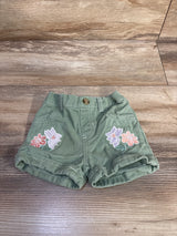 Floral Embroidered Shorts Green sz 12m