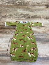 Milkbarn Organic Dog Print Sleep Gown Green sz 0-3m