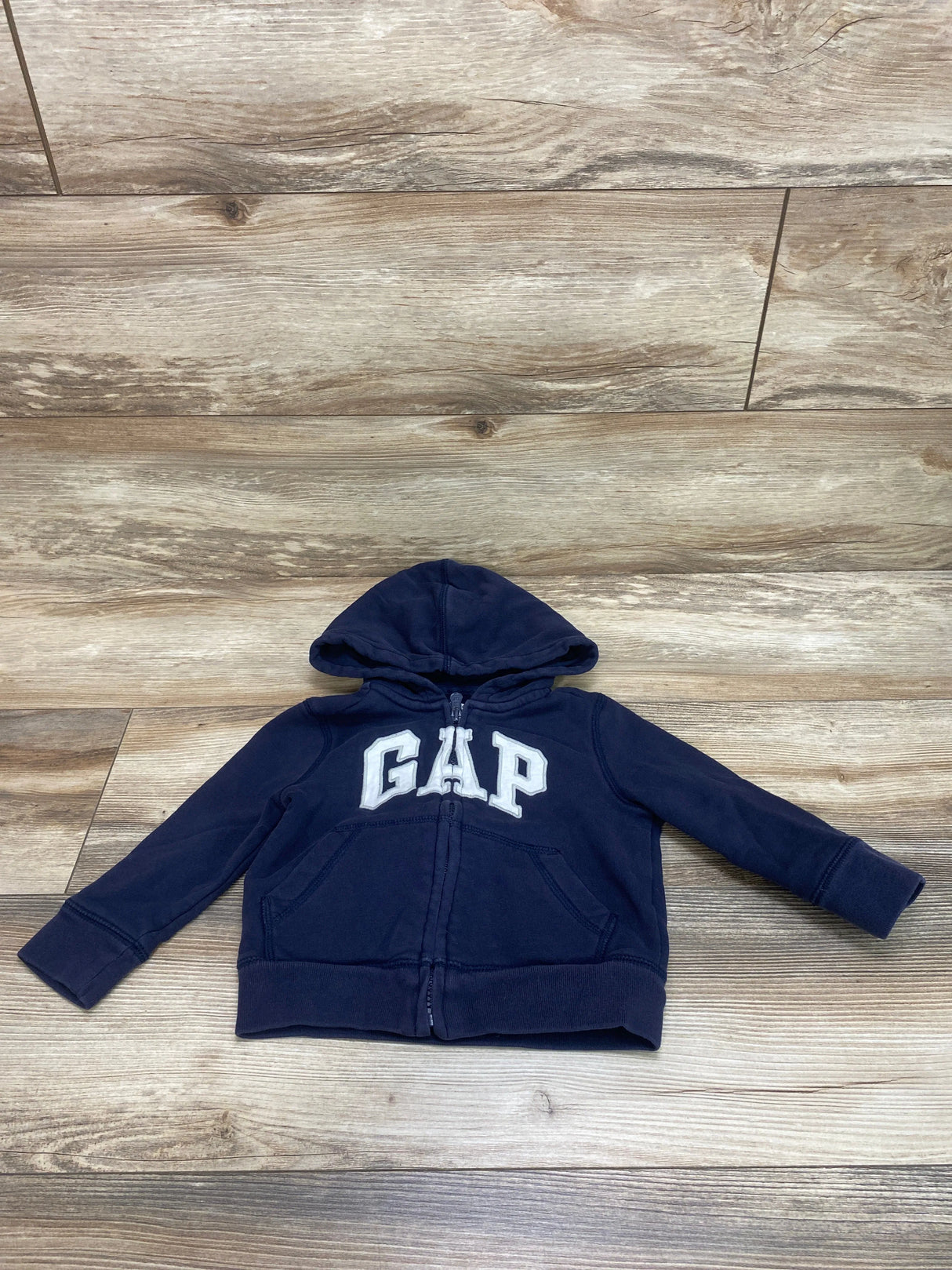 Baby Gap Full Zip Logo Hoodie Navy sz 2T