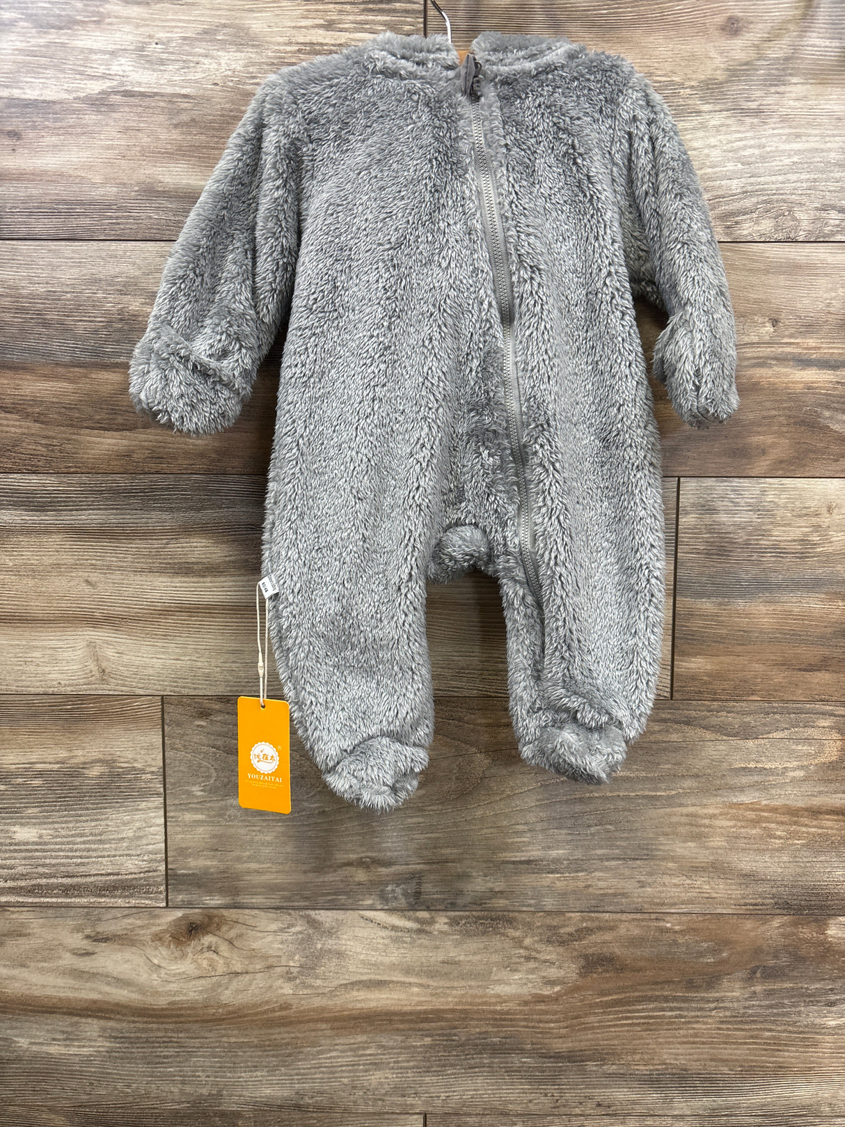NEW Plush Bunting Grey sz 6-9m