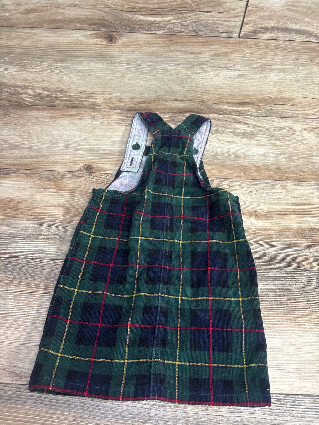 The Children’s Place Plaid Corduroy Skirtall Green sz 4T