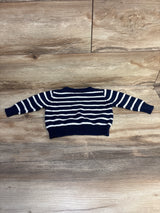 Happy Fella Striped Chunky Knit Sweater Navy sz 6-9m