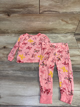 Little Me 2pc Bamboo Bow Print Pajama Set Pink sz 18m