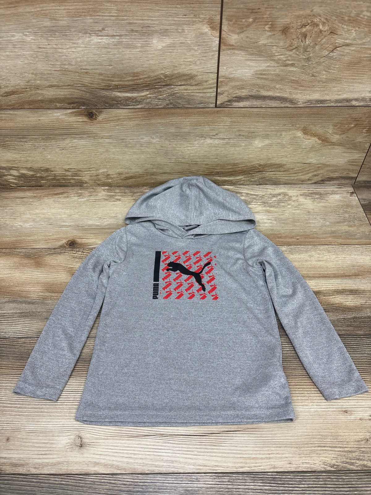 Puma Active Long Sleeve Hooded Shirt Grey sz 24m