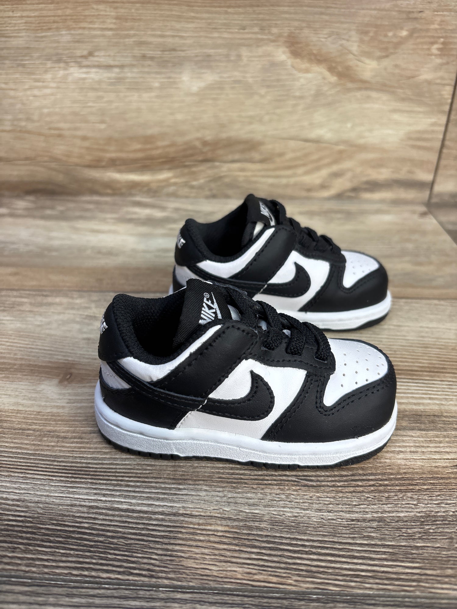 Nike Dunk Low TD 'Black White' Sneakers sz 4c