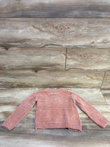 DKNY Cable Knit Velour Sweater Pink sz 3T