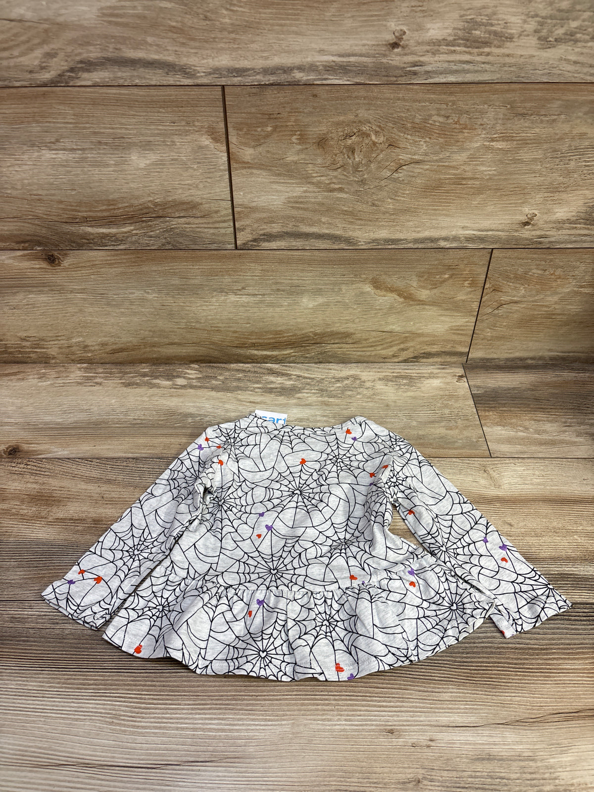 NEW Carter's Spiderweb Peplum Top Grey sz 18m