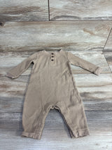 Old Navy Henley Waffle Knit Coverall Tan sz 3-6m