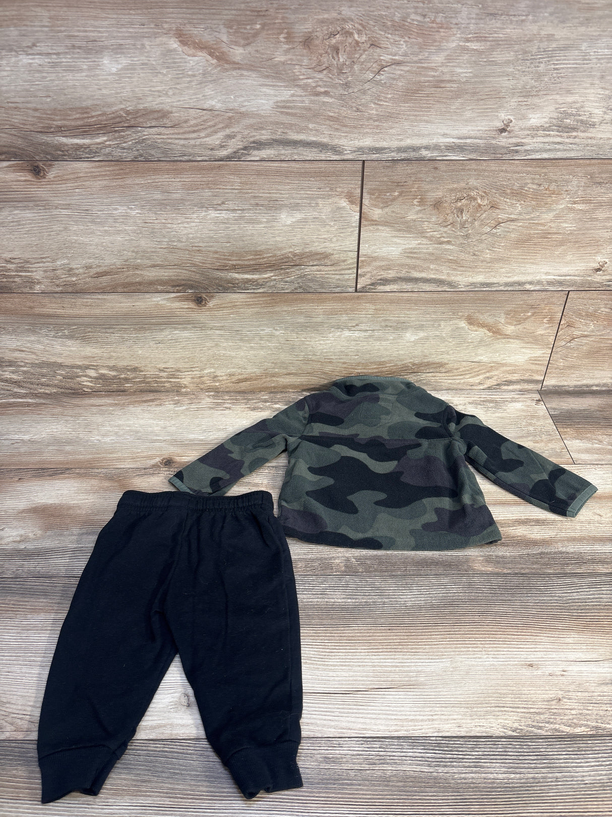 OshKosh 2pc Camo Print Fleece & Jogger Set Green sz 12m