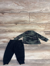 OshKosh 2pc Camo Print Fleece & Jogger Set Green sz 12m