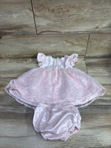 Rare Editions 2pc Tulle Dress & Bloomers Set Pink sz 6-9m