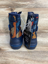 NEW Children's Place Dino Snow Boots Navy sz 8c