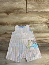 Little Me Ribbed Animal Print Shortie Romper Tan sz 18m