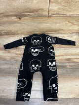 Nununu Skull Print 2Fer Coverall Black sz 12- 18m